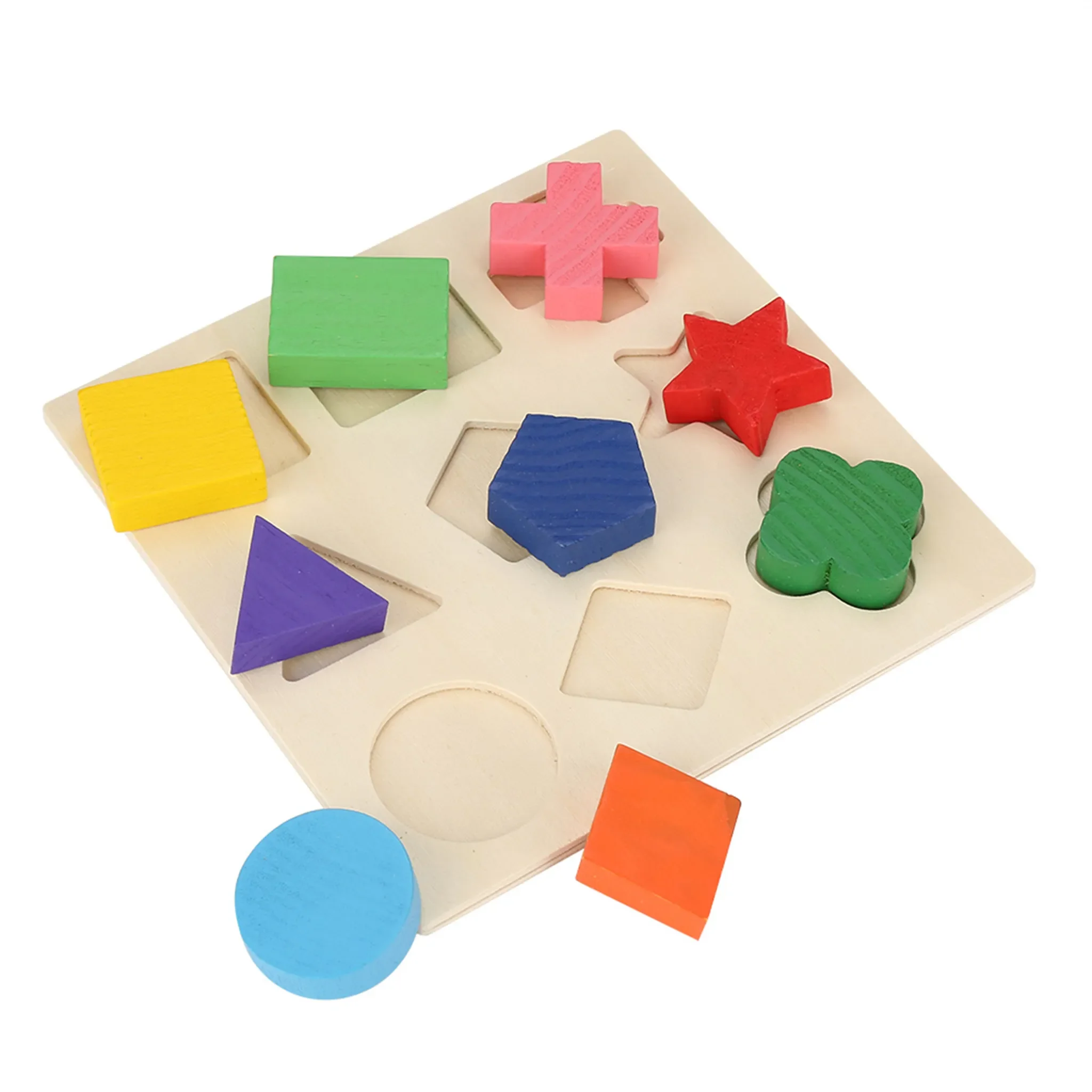 Holz Geometrie Puzzle – Formen stapeln & lernen